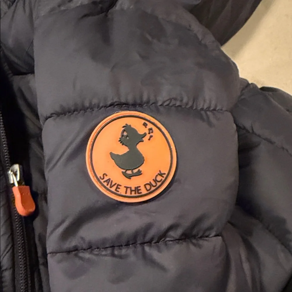Save The Duck Boys Black Puffer Jacket Size 12